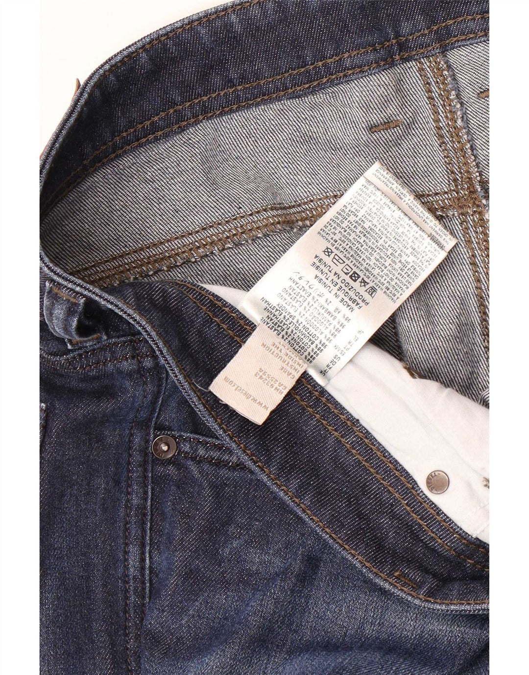 Jeans dritti da uomo Diesel W36 L32 in cotone blu