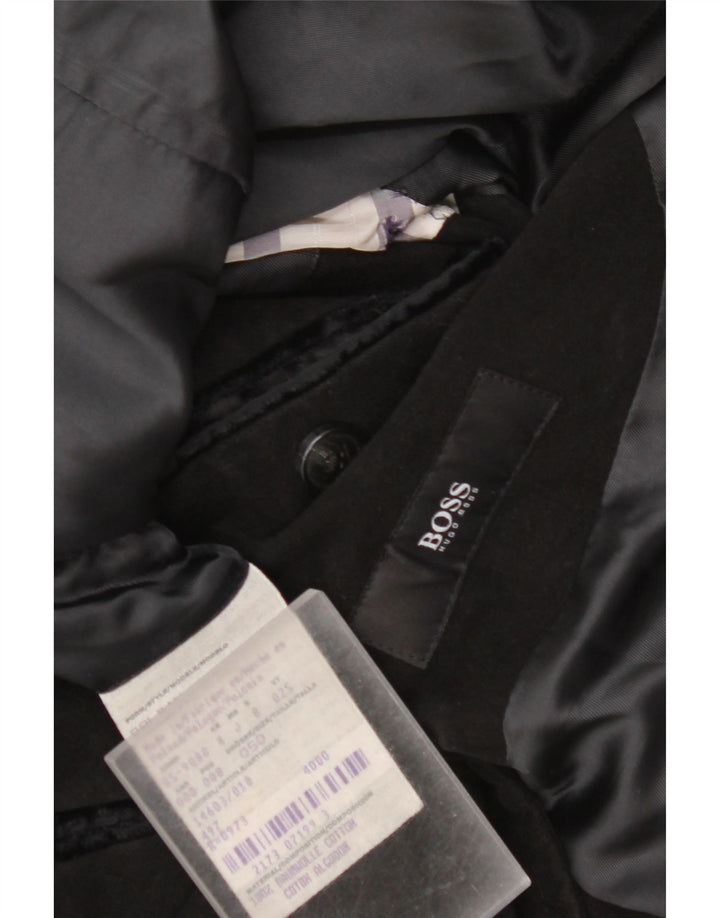 Cappotto da uomo Hugo Boss EU 50 grande cotone nero