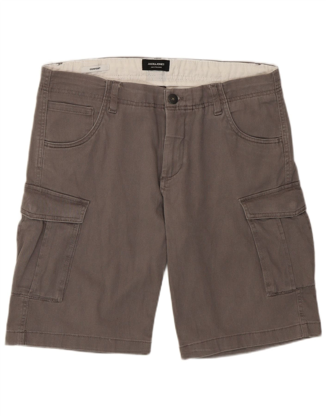 Pantaloncini cargo da uomo Jack & Jones grandi W36 in cotone grigio