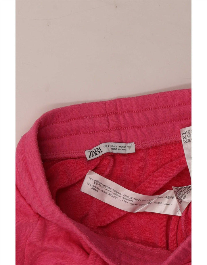 Pantaloncini sportivi da donna Zara UK 8 piccoli poliestere rosa