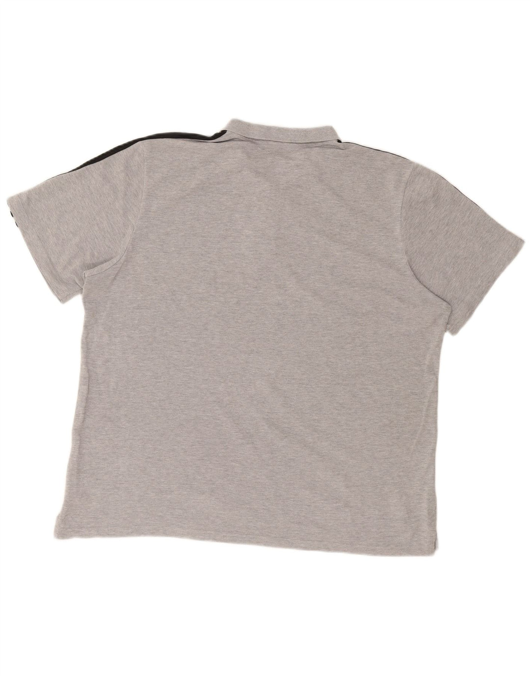ADIDAS Mens Polo Shirt XL Grey Cotton