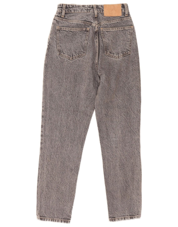 Jeans Zara da donna a vita alta EU 34 2XS W24 L26 Cotone grigio