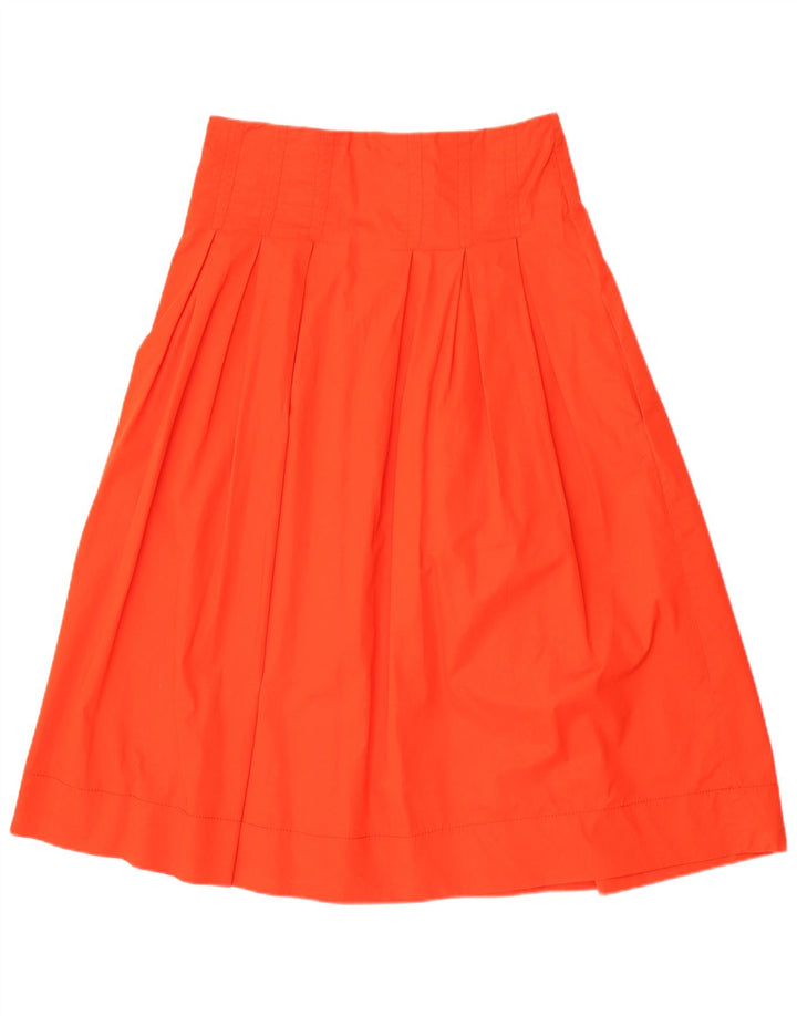Gonna a trapezio da donna Zara grande W30 in cotone arancione
