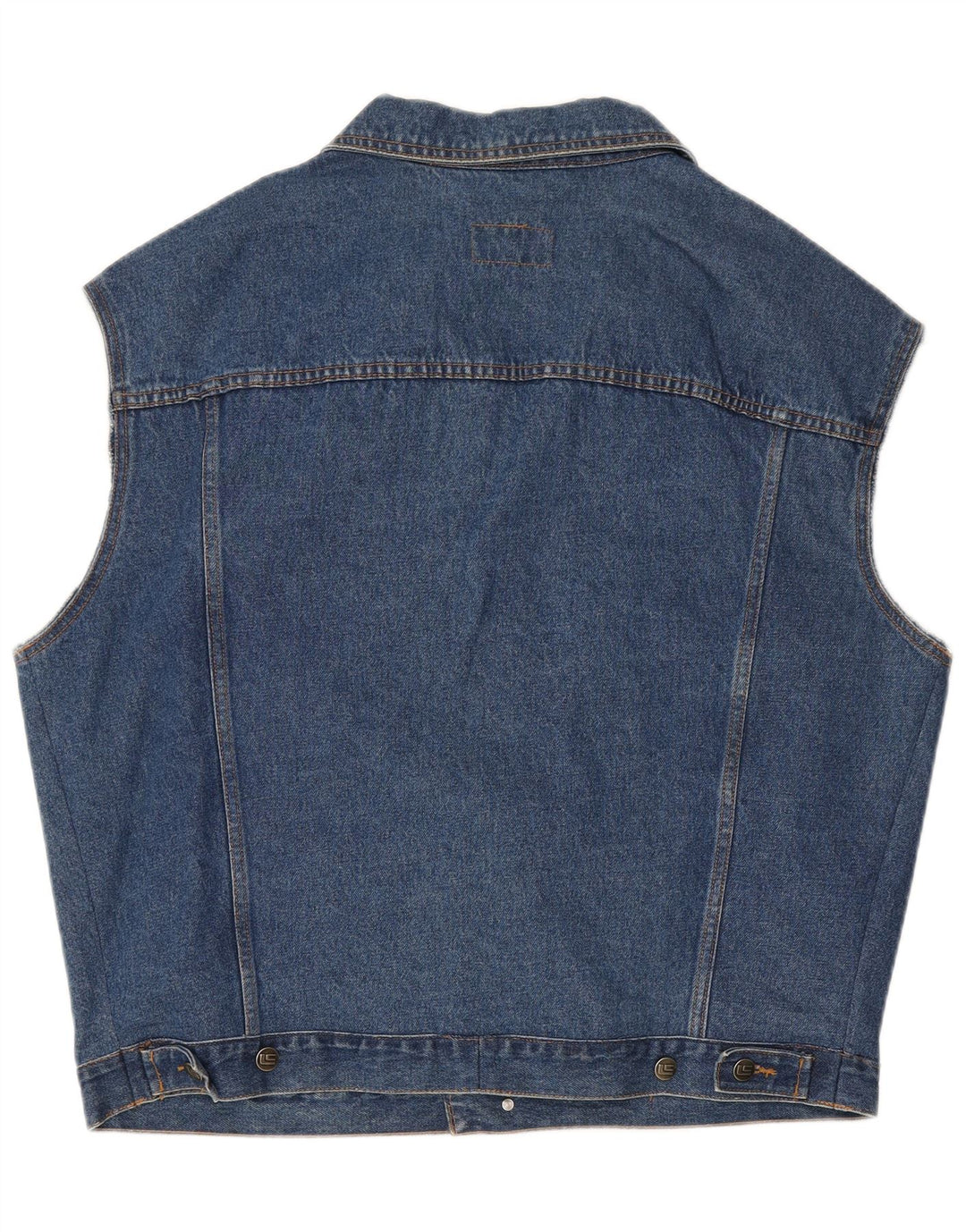 Gilet in denim vintage da uomo UK 46 3XL blu