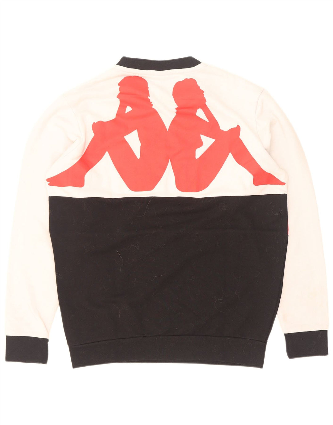 Felpa grafica da uomo Kappa in cotone color block bianco medio