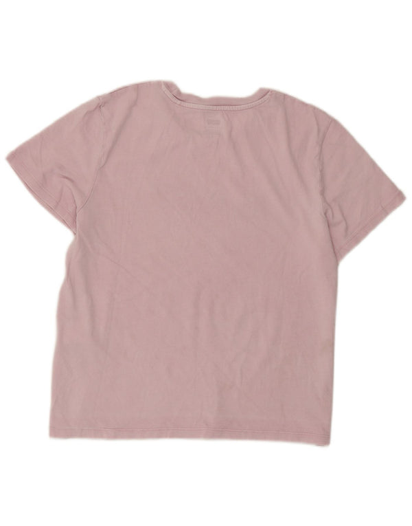 Levi's T-shirt grafica corta da donna Top UK 12 Cotone rosa medio