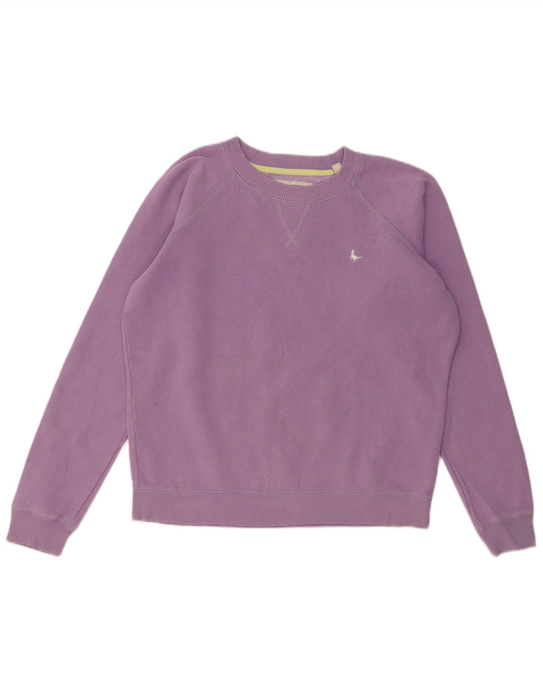 JACK WILLS Felpa oversize corta da donna Maglione UK 8 Piccolo Viola