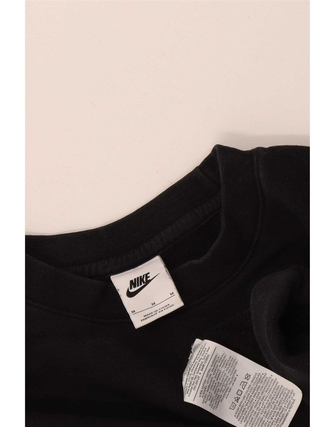 Felpa Nike Uomo Maglia Media Cotone Nero