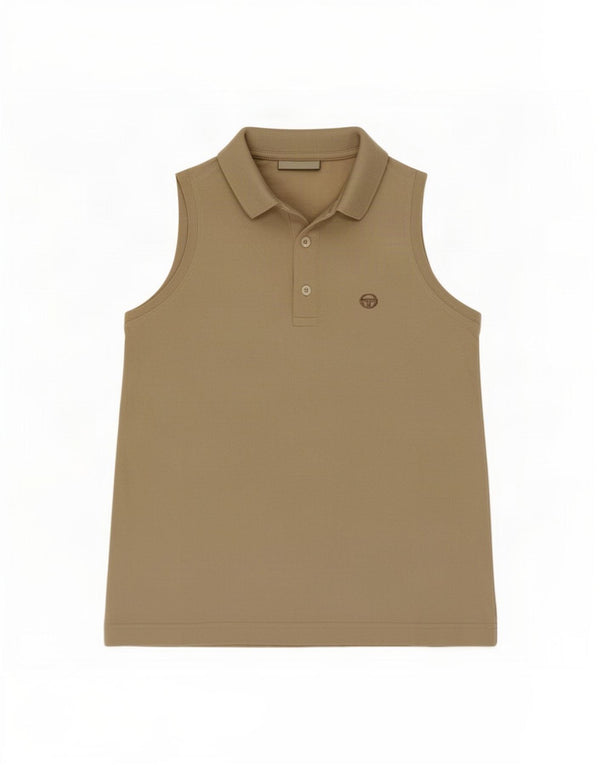 Polo senza maniche da donna Sergio Tacchini UK 12 Cotone beige medio