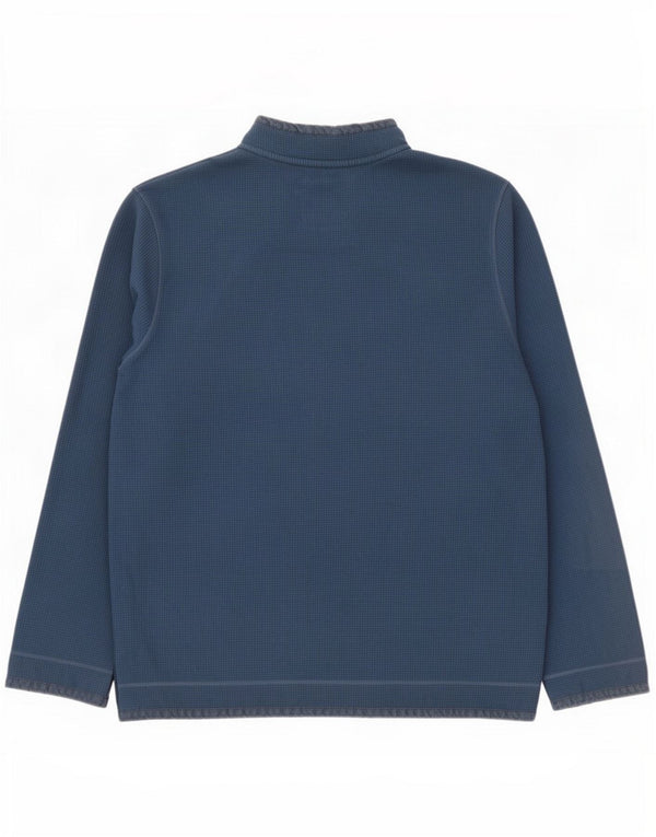 Weird Fish Maglione in pile da uomo con zip e collo XL Poliestere blu