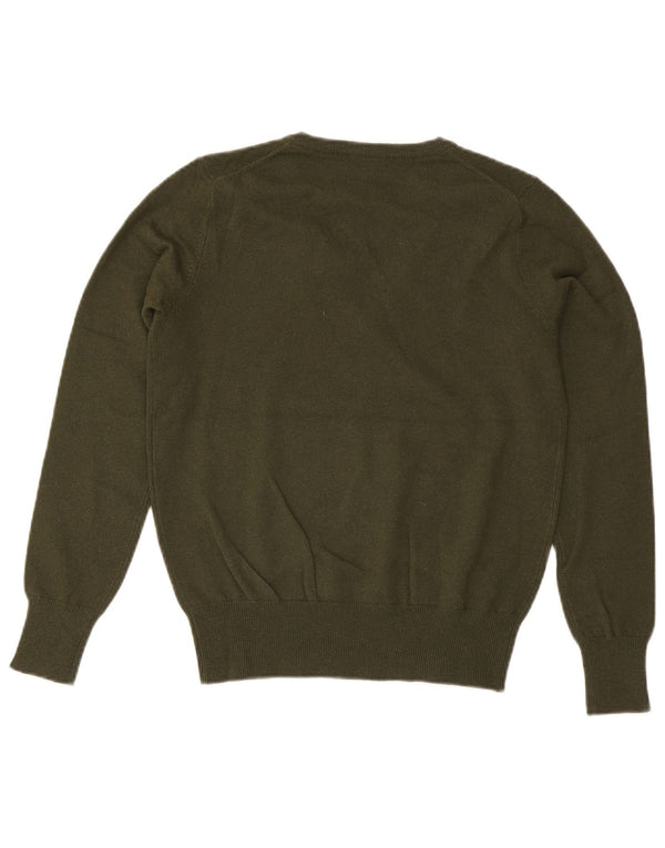 Gant maglione da donna con scollo a V UK 14 grande kaki
