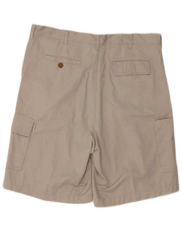 Pantaloncini cargo vintage da uomo dalla vestibilità classica IT 54 2XL W42 cotone grigio
