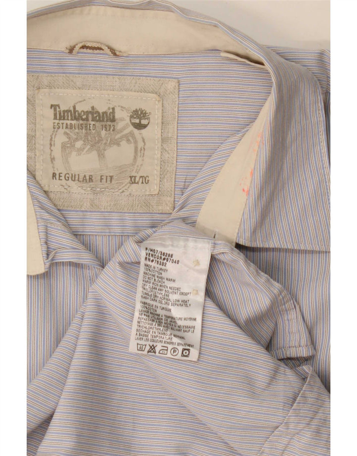 Camicia da uomo Timberland XL blu cotone classica