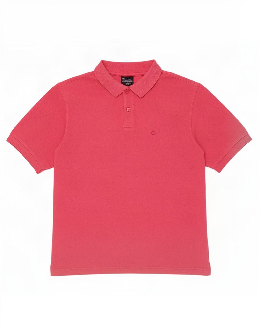 Polo da uomo Champion in cotone rosa medio