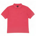 Polo da uomo Champion in cotone rosa medio
