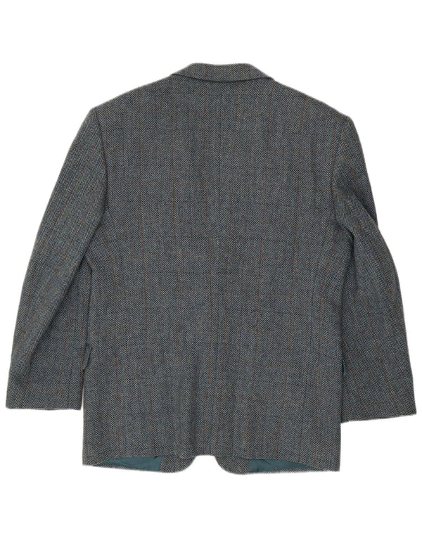 Giacca blazer da uomo a 2 bottoni San Remo IT 50 grande spina di pesce blu