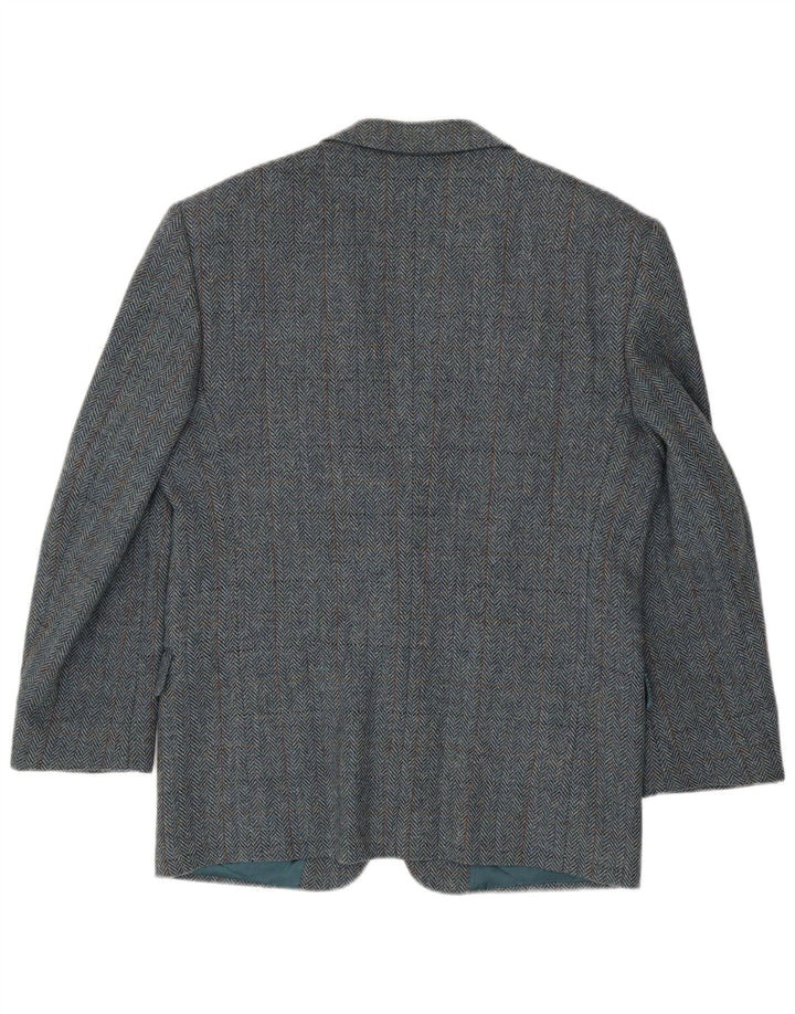 Giacca blazer da uomo a 2 bottoni San Remo IT 50 grande spina di pesce blu