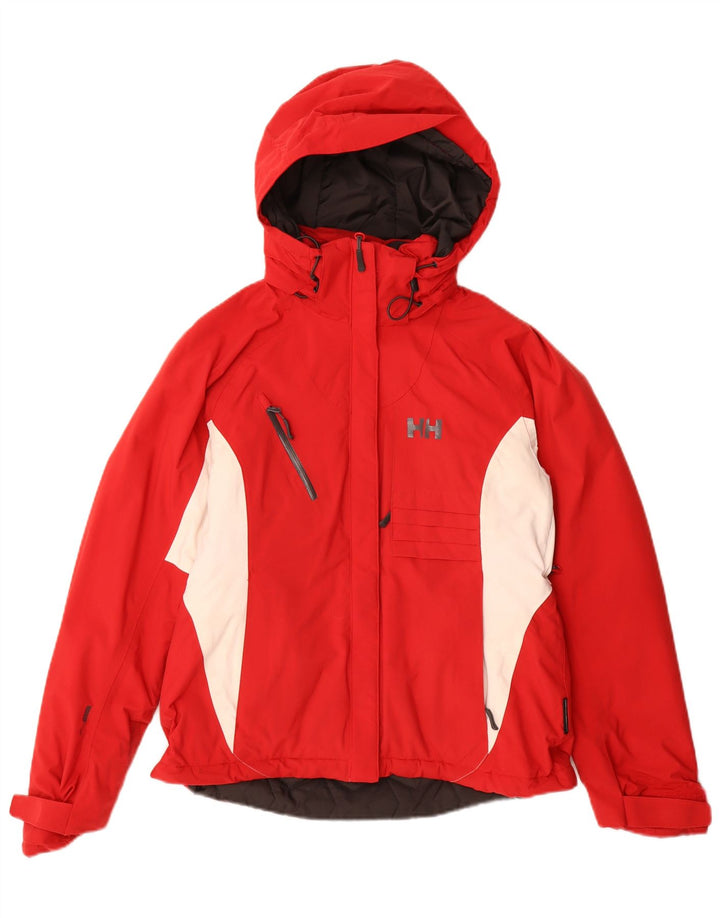 Giacca a vento con cappuccio da donna Helly Hansen UK 10 Small Red Colourblock