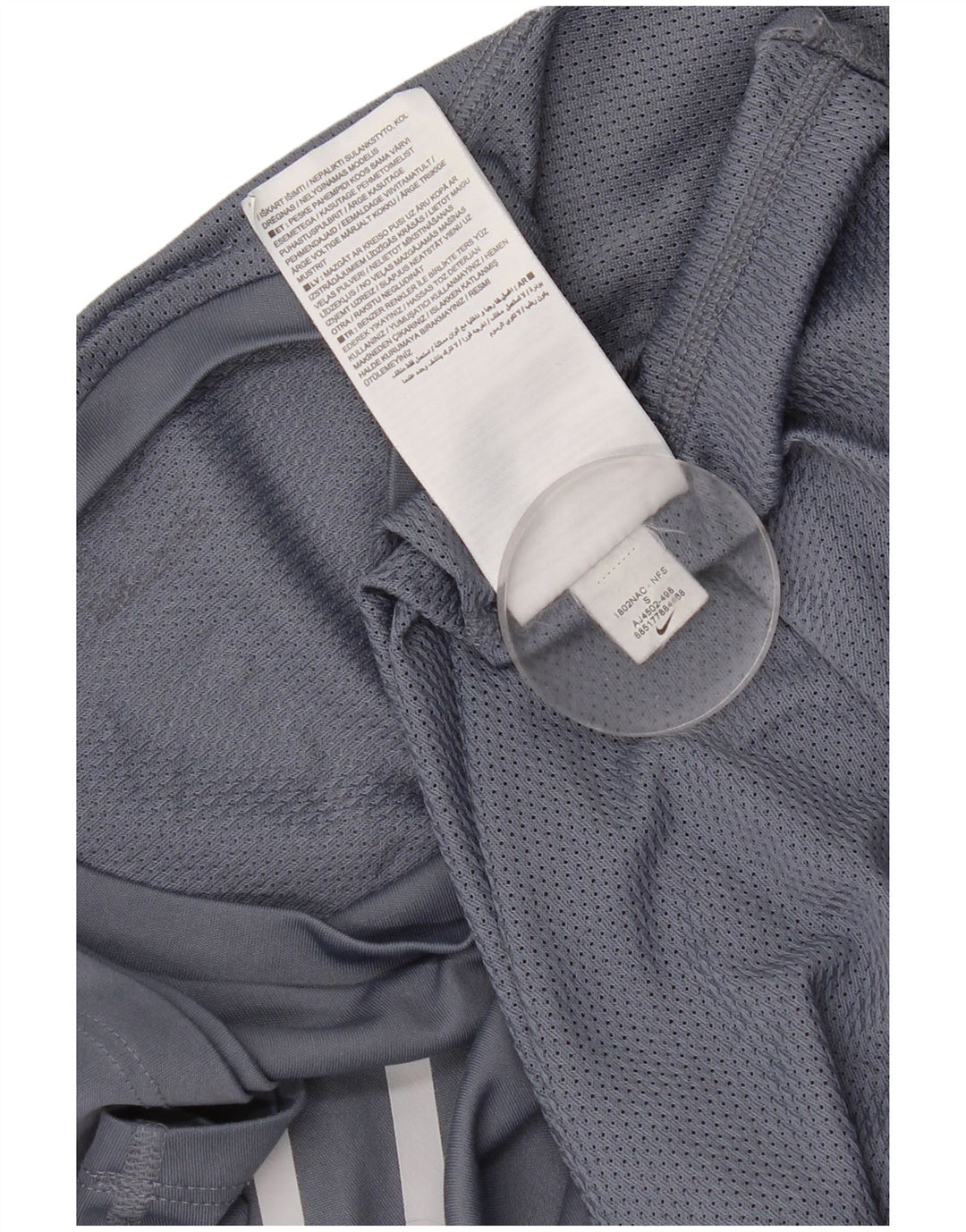 T-shirt grafica da running Nike da uomo, piccola, in poliestere color block grigio