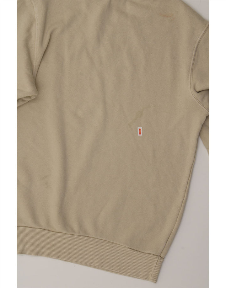 REEBOK Mens Sweatshirt Jumper Small Beige Cotton Vintage Reebok and Second-Hand Reebok from Messina Hembry 