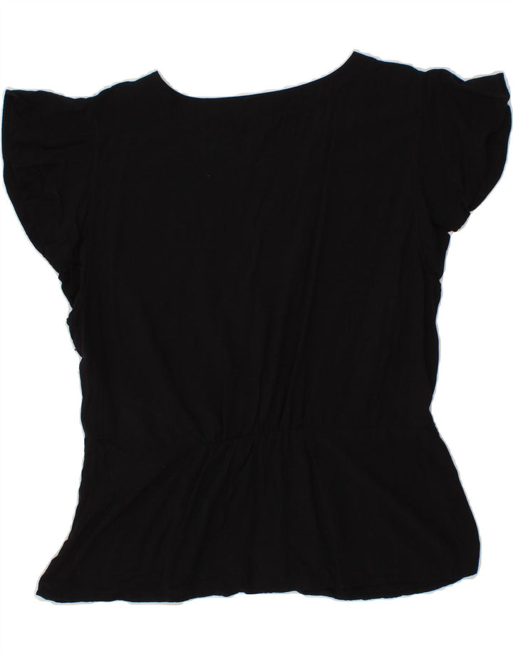 J. CREW Womens Blouse Top US 10 Large Black Viscose Vintage J. Crew and Second-Hand J. Crew from Messina Hembry 