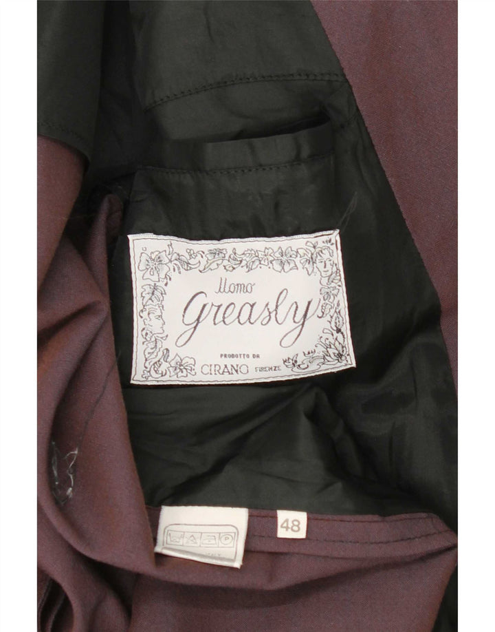 Giacca blazer vintage da uomo a 2 bottoni IT 48 Borgogna media