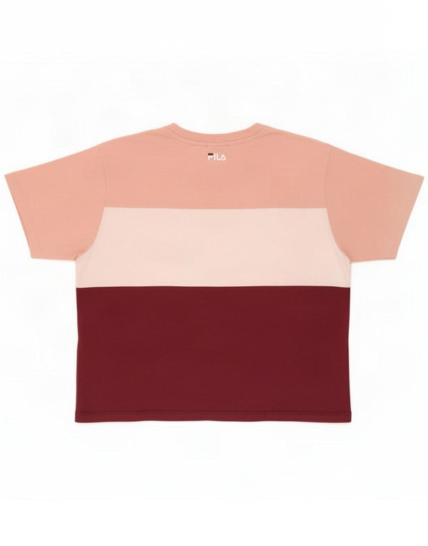 T-shirt grafica da donna Fila Top UK 16 Large multicolore Colourblock