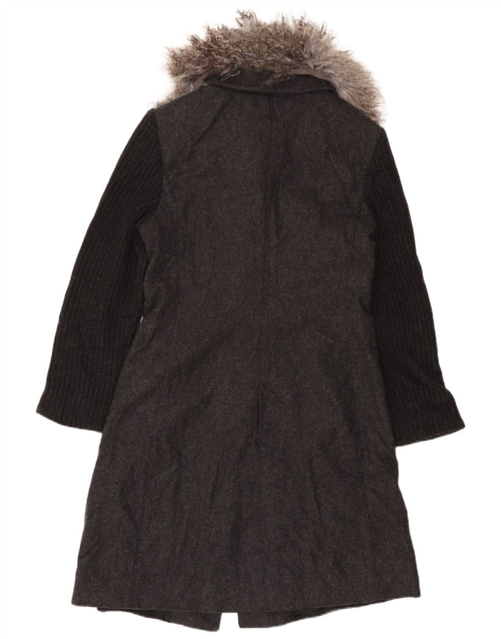 Soprabito in maglia da donna Misto UK 10 piccolo grigio in lana color block