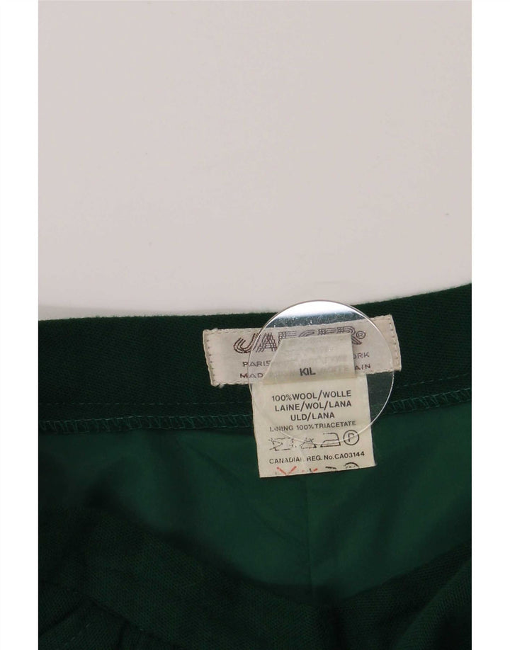 Gonna a trapezio da donna Jaeger UK 14 media W26 lana verde