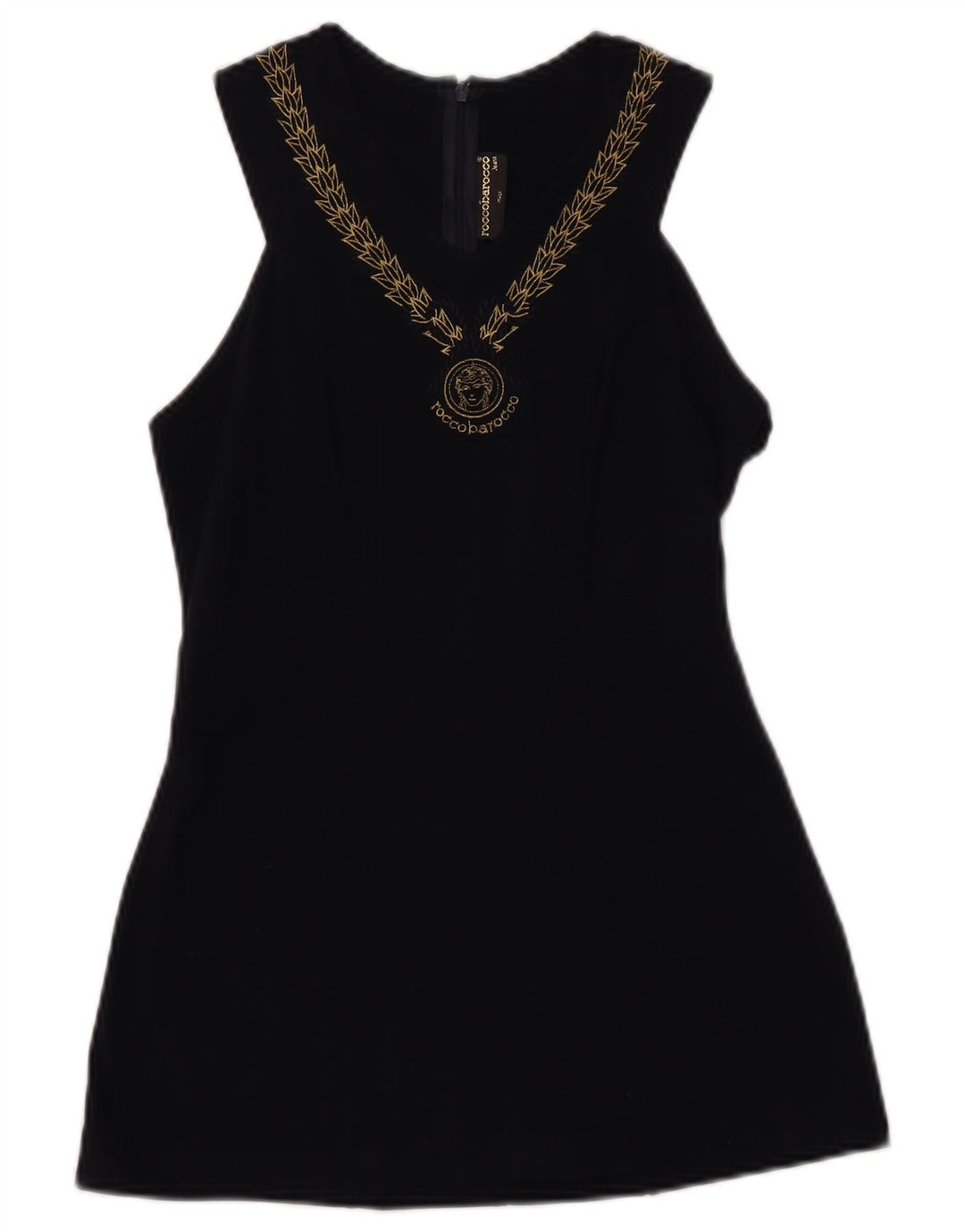 ROCCOBAROCCO Camicetta senza maniche da donna IT 44 Medio Blu Navy Floreale