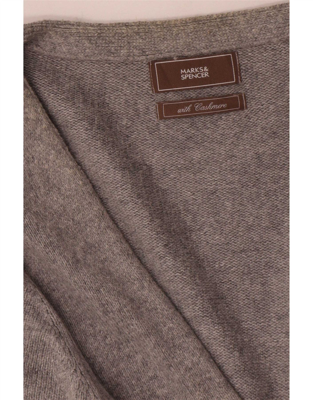 Maglione cardigan da donna Marks & Spencer UK 20 2XL Cashmere grigio