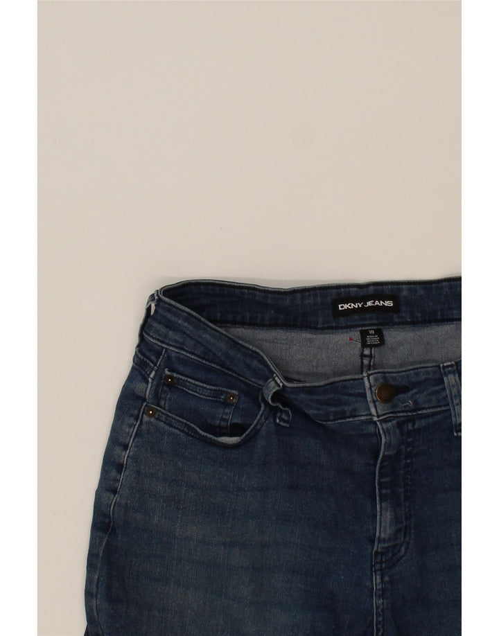 DKNY Womens Denim Shorts US 10 Large W32 Blue Cotton Vintage Dkny and Second-Hand Dkny from Messina Hembry 