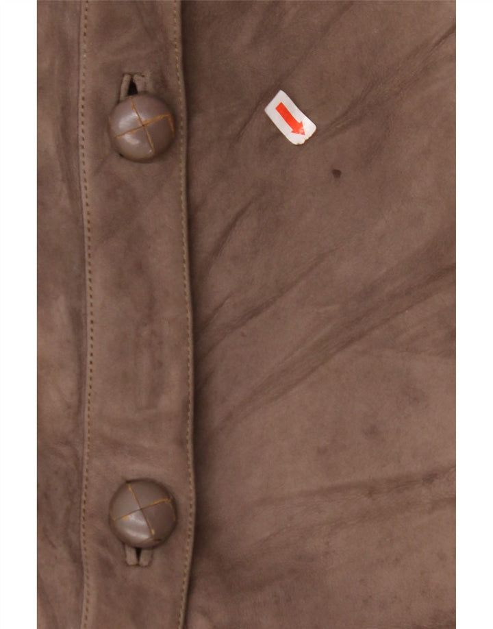 Cappotto in shearling da donna VINTAGE UK 14 Large Beige