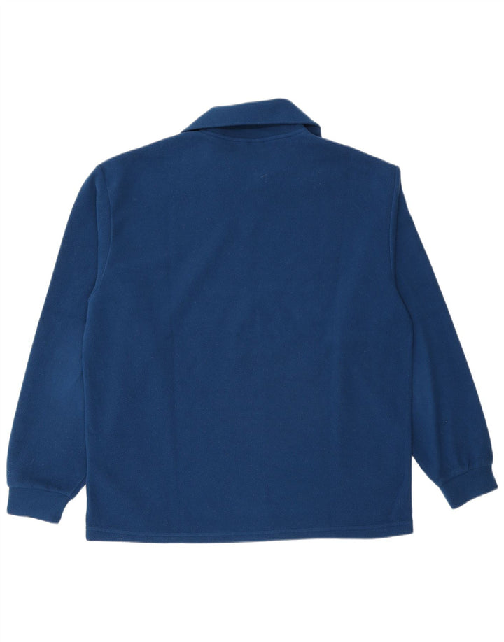 Maglione in pile da uomo Invicta con zip e collo, grande, in poliestere blu