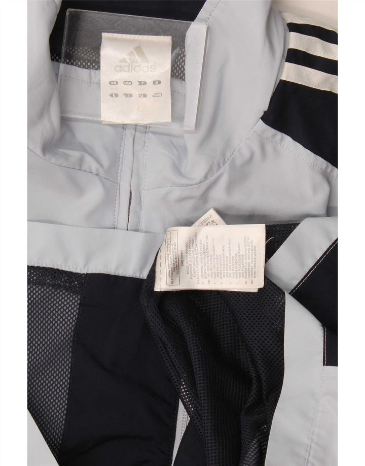 Adidas Giacca da tuta da uomo in poliestere color block blu medio