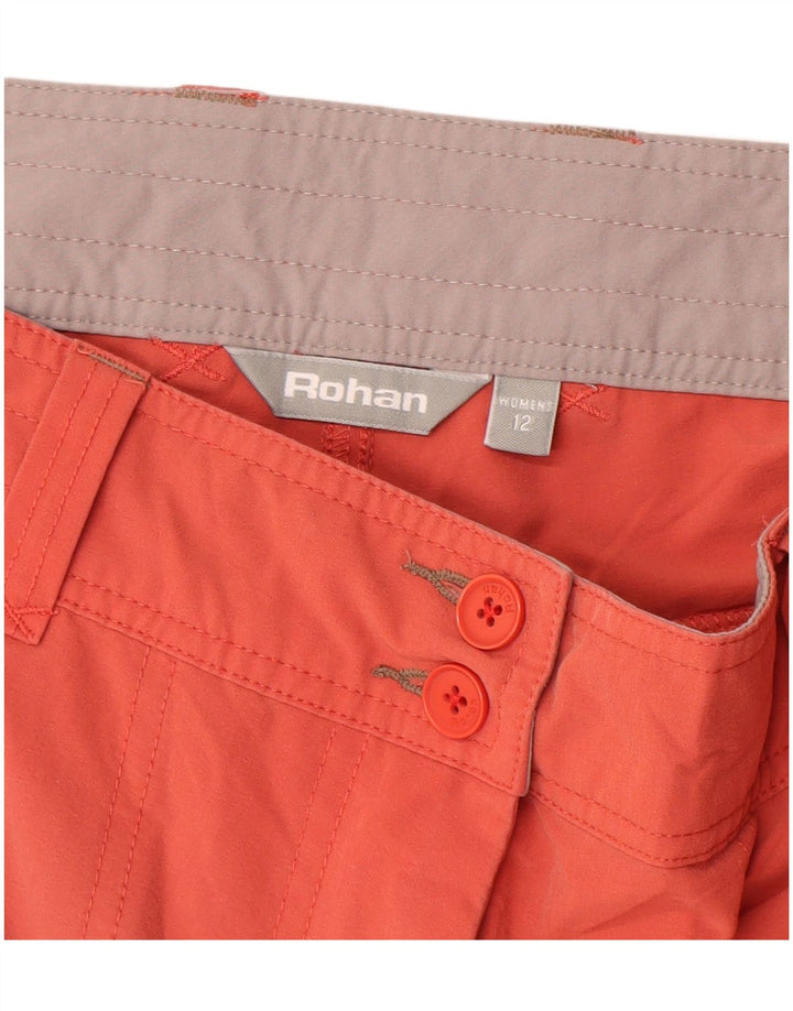 Pantaloncini chino da donna ROHAN UK 12 Medium W32 Arancione Poliammide