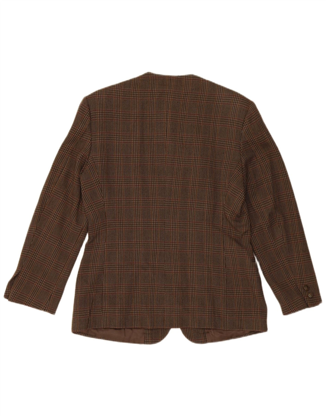 Filippo Alpi Giacca Blazer a 4 Bottoni da Donna IT 46 Large Marrone a quadri in lana