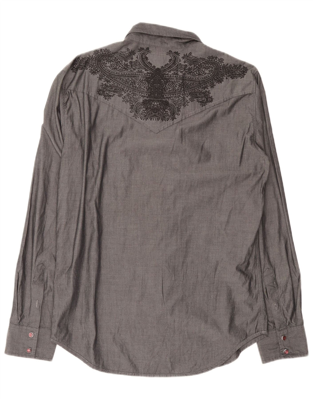 Camicia GUESS Uomo Cotone Paisley Grigio Medio