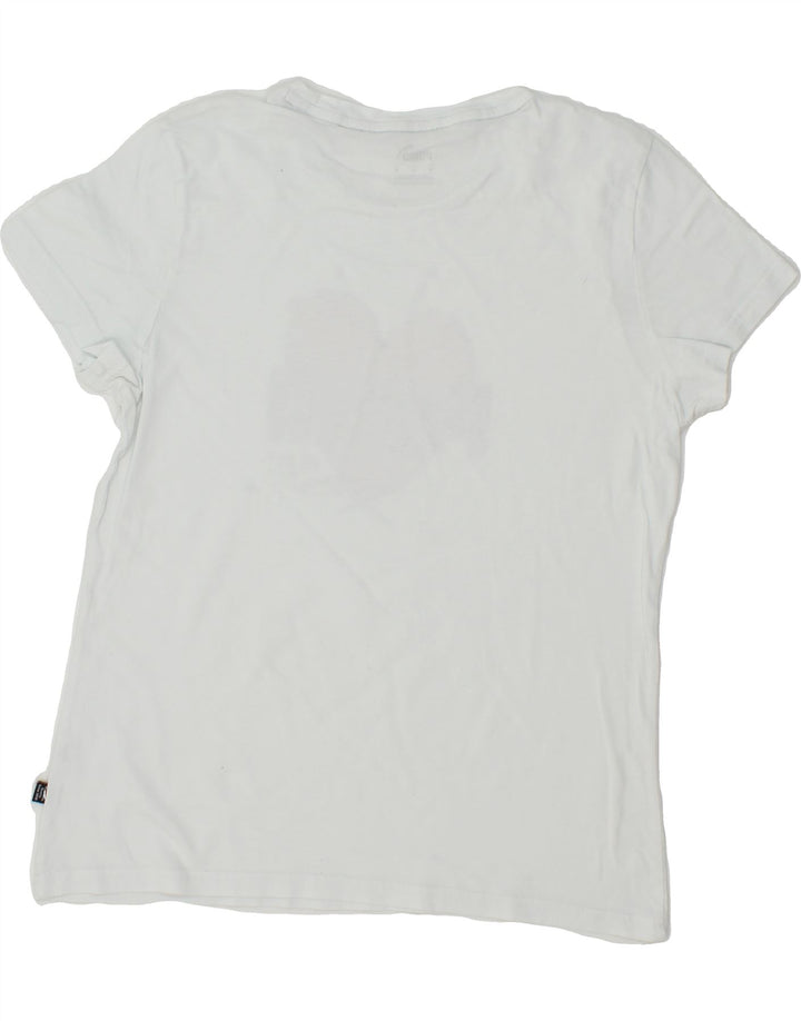 PUMA Womens Graphic T-Shirt Top UK 12 Medium White Vintage Puma and Second-Hand Puma from Messina Hembry 