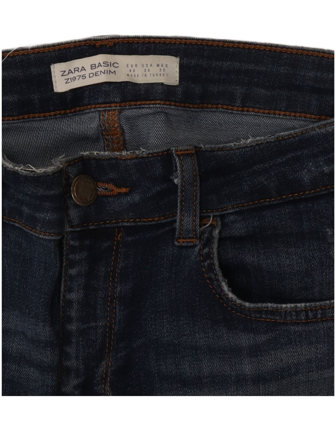 Jeans skinny effetto invecchiato da donna Zara EU 40 medio W30 L29 blu