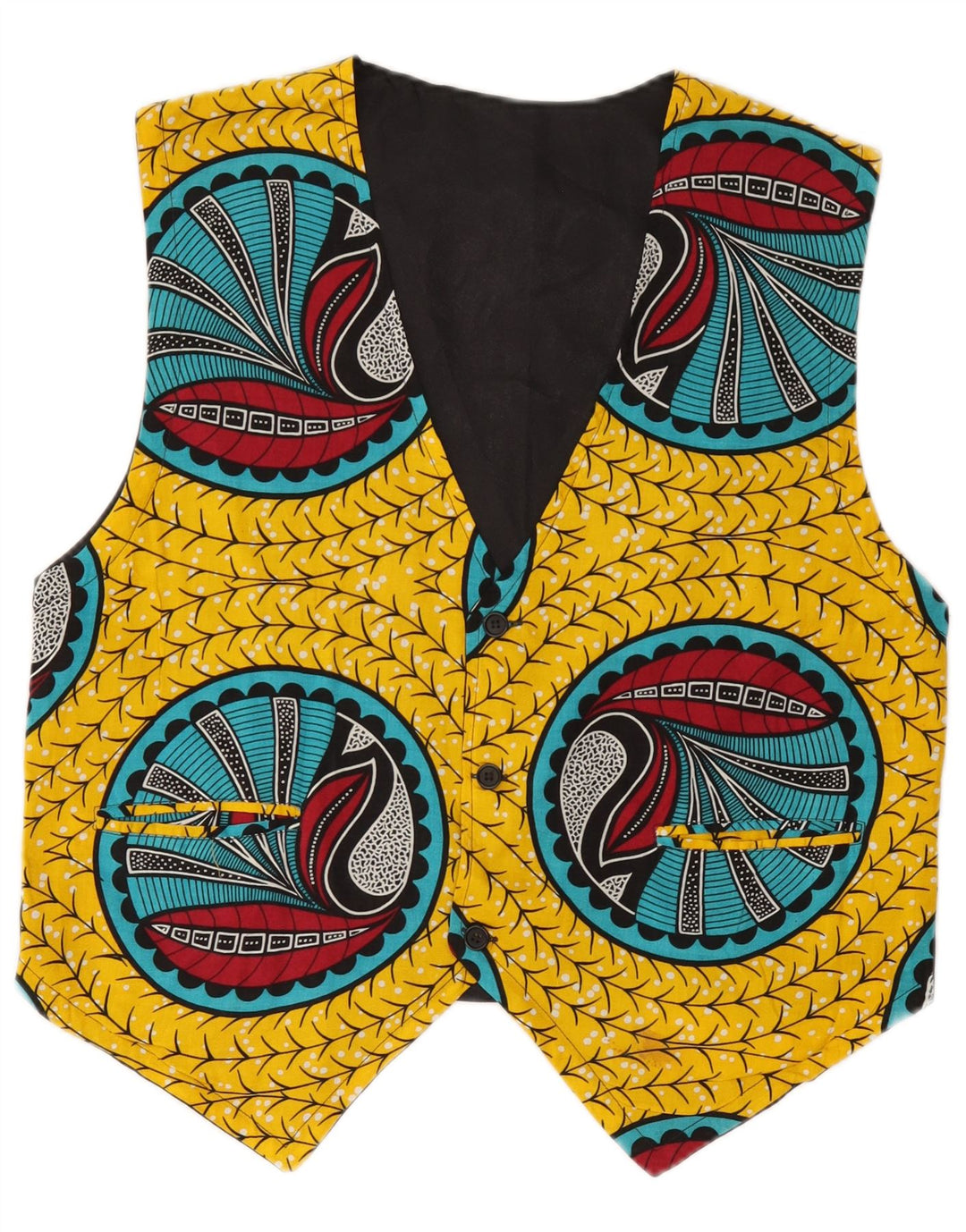 Gilet da uomo Broadway modello astratto in viscosa multicolore media