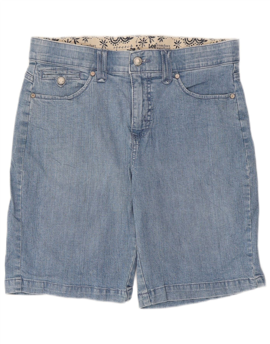 Pantaloncini di jeans da donna LEE US 10 Large W32 in cotone blu