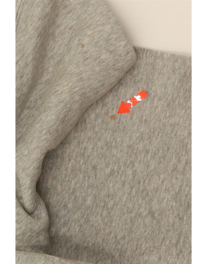 Felpa con cappuccio da uomo Nike in cotone mélange grigio medio