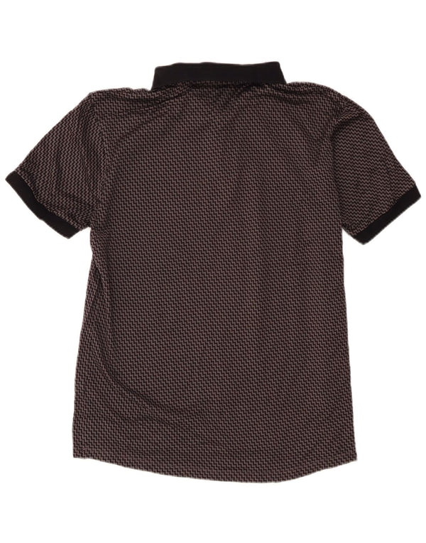 Polo da uomo Hugo Boss in cotone Chevron grigio medio