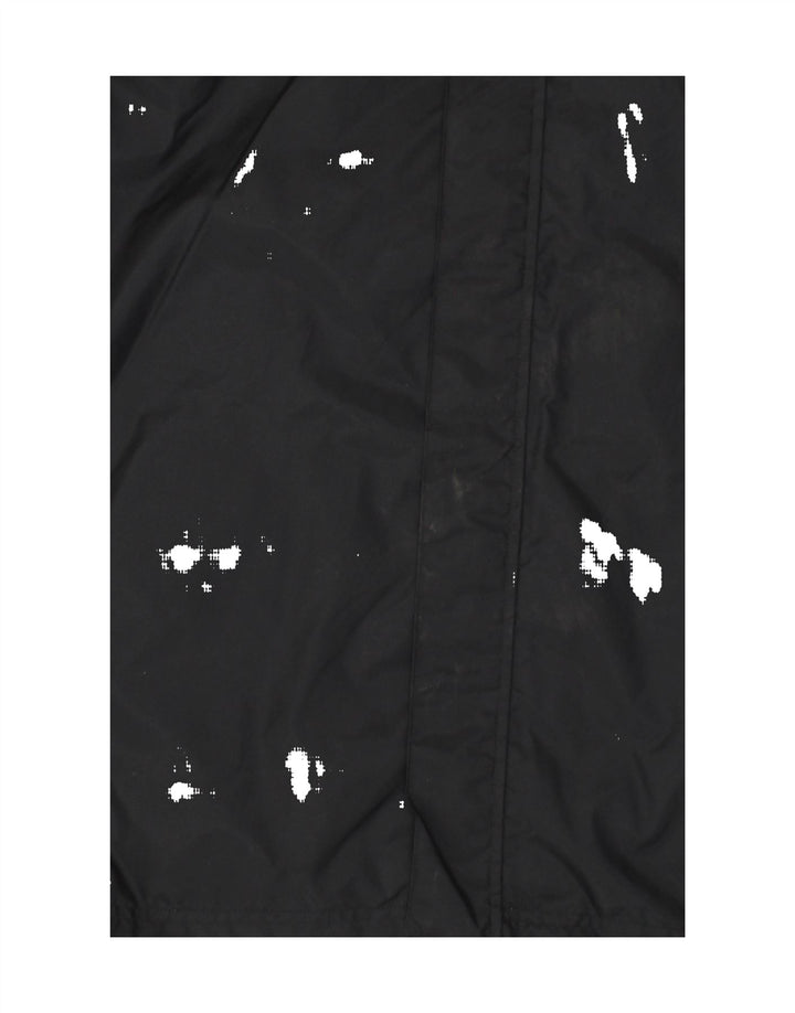 ADIDAS Mens Hooded Rain Jacket UK 40 Large Black Colourblock Polyester Vintage Adidas and Second-Hand Adidas from Messina Hembry 