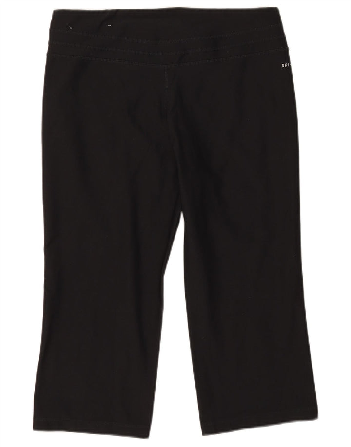 Pantaloni della tuta Nike Dri Fit Capri da donna UK 14 poliestere nero medio
