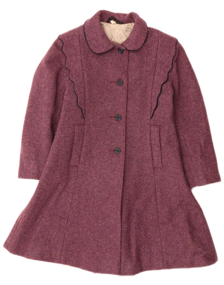 Cappotto da principessa vintage per bambina 5-6 anni in lana viola