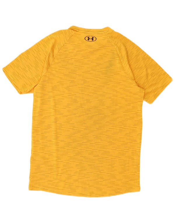 Maglietta da uomo Under Armour Top in poliestere a righe gialle piccole