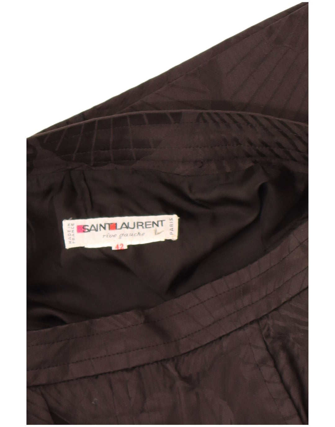 Gonna dritta da donna Saint Laurent IT 42 media W30 nera con motivo floreale