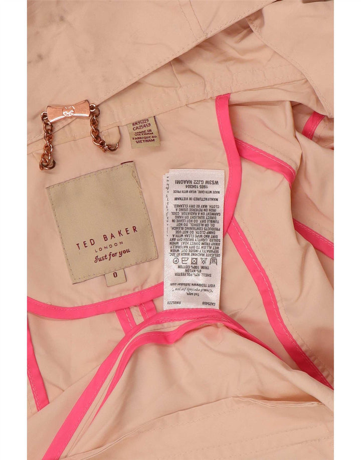 Giacca parka oversize con cappuccio da donna Ted Baker taglia 0 2XS poliestere rosa
